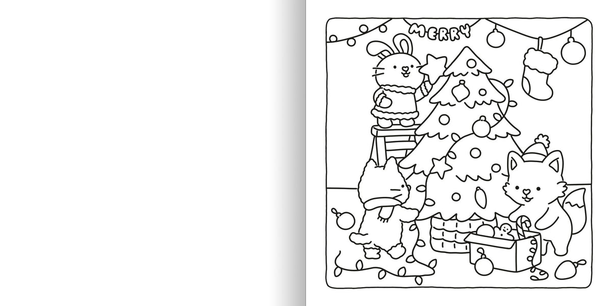 Fuzzy Hygge: Christmas Vibes Coloring Book: Christmas Vibes Coloring Book for Adults & Teens Featuring Cozy Festive Holiday