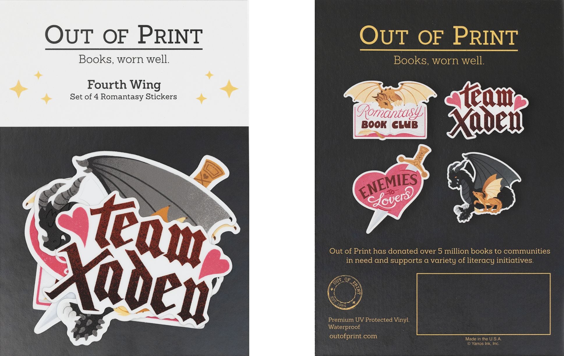 Fourth Wing: Romantasy Sticker Set of 4