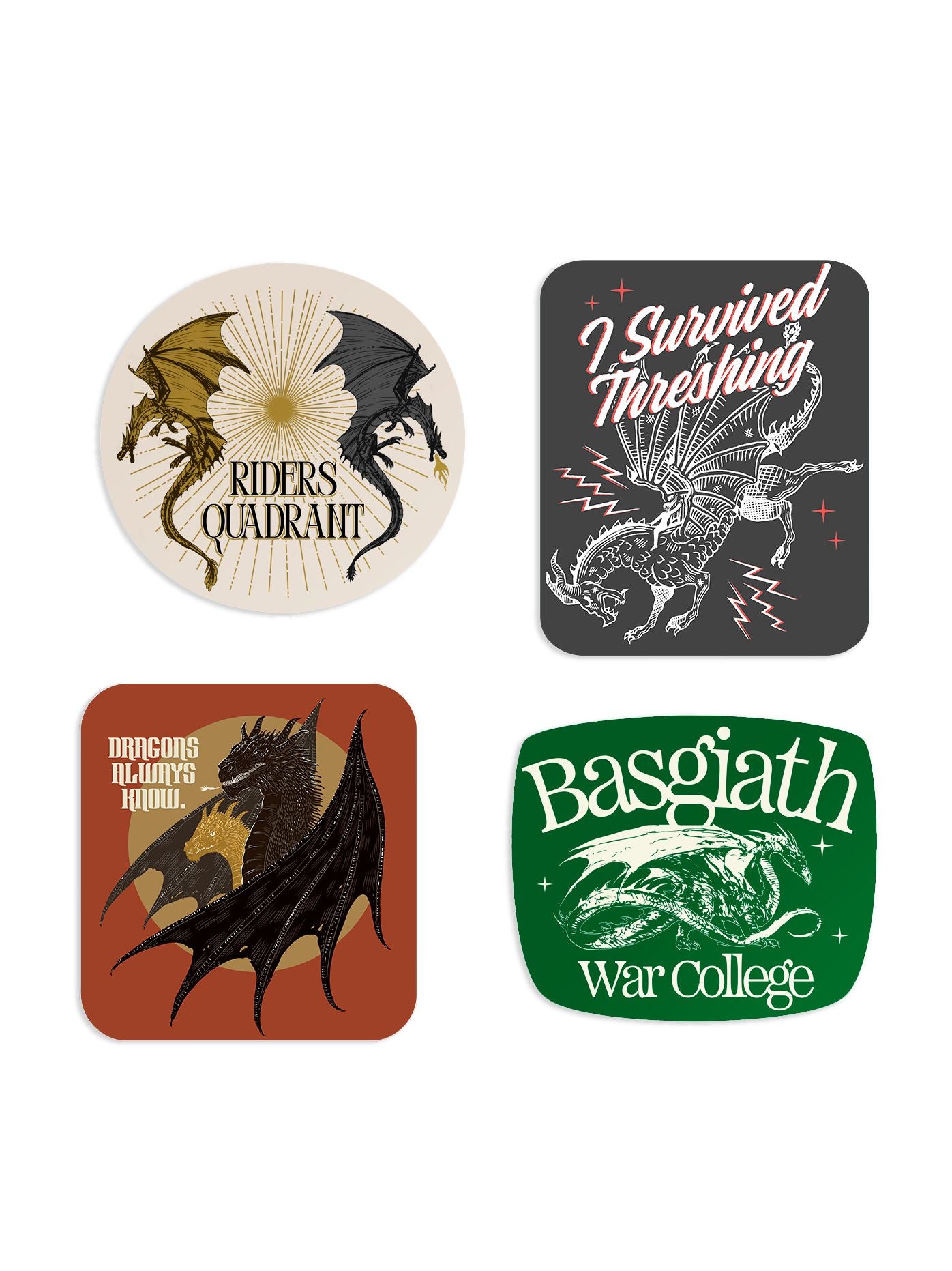 Fourth Wing: Dragon Rider Sticker Set of 4