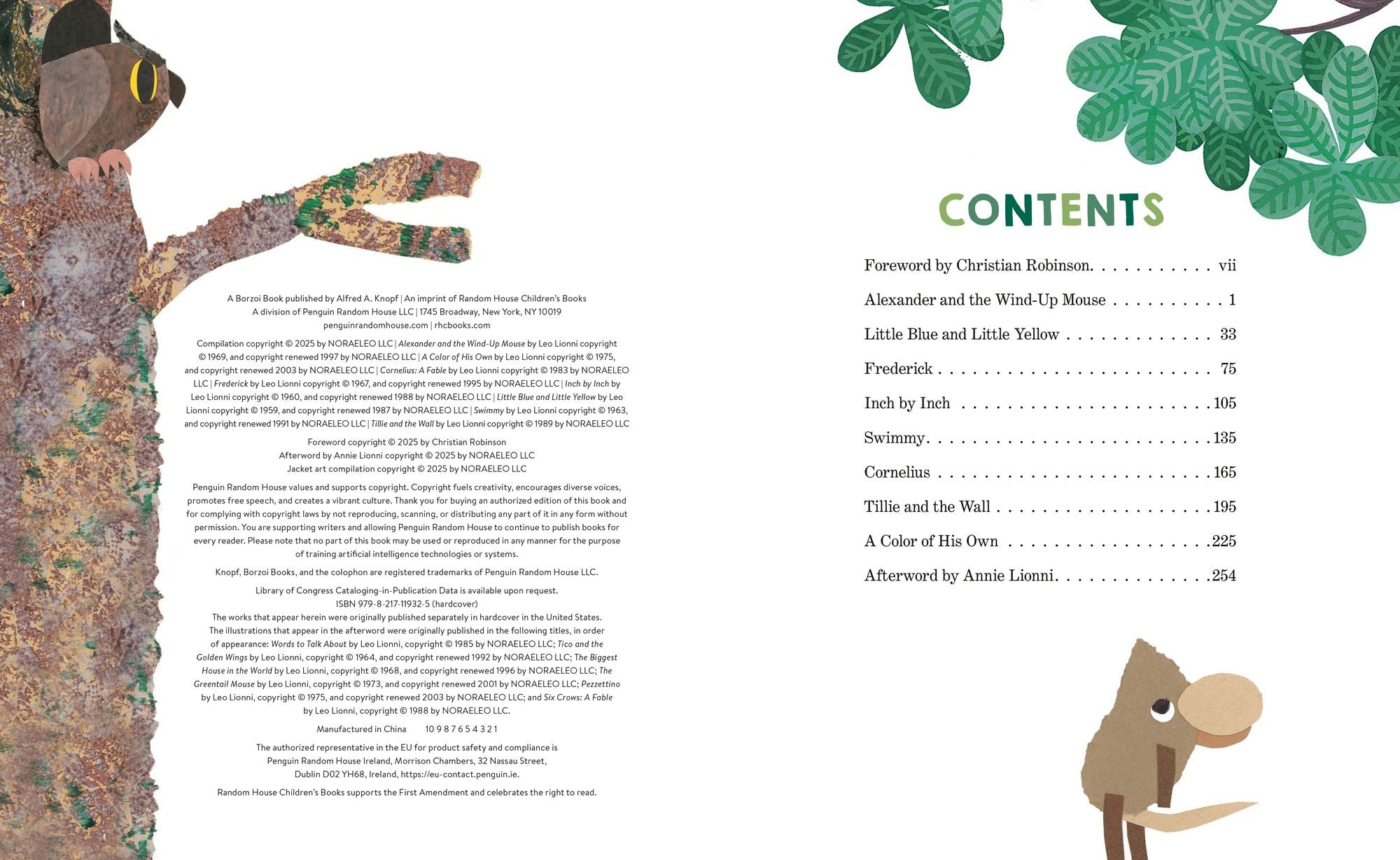 The Leo Lionni Treasury (8 Books in 1!): Alexander and the Wind-Up Mouse; A Color of His Own; Cornelius; Frederick; Inch by Inch; Little Blue and Little Yellow; Swimmy; Tillie and the Wall