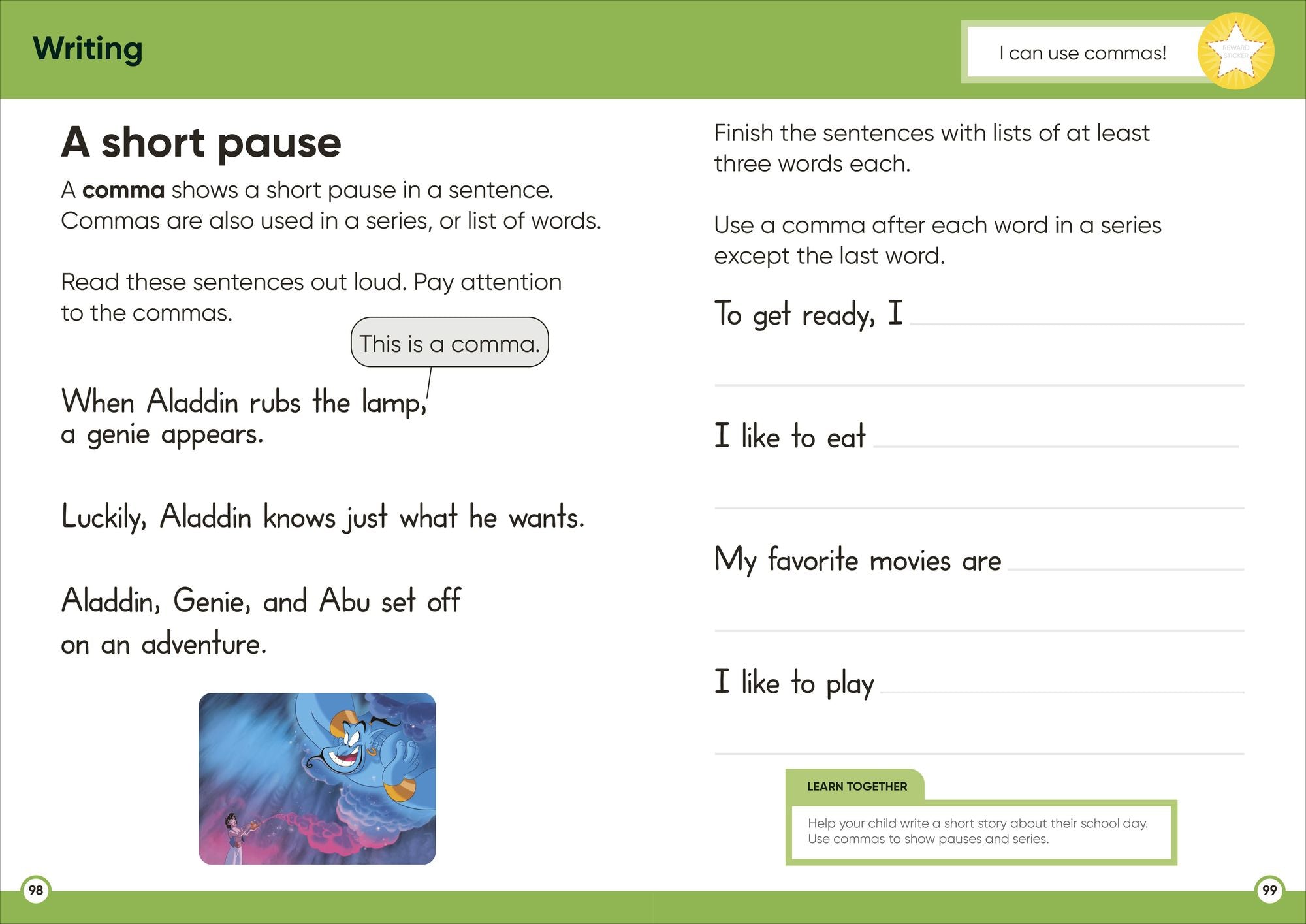 Disney Learning Big Workbook Grade 1: Math & English Workbook for Kids Aged 6-7, Curriculum-Based