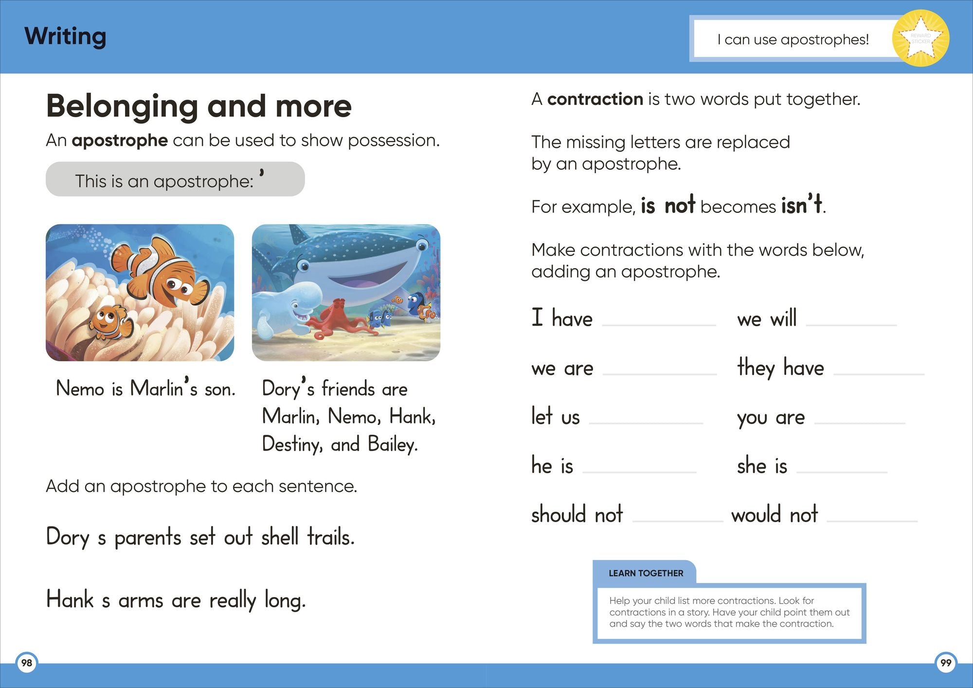 Disney Learning Big Workbook Grade 2: Math & English Workbook for Kids Aged 7-9, Curriculum-Based