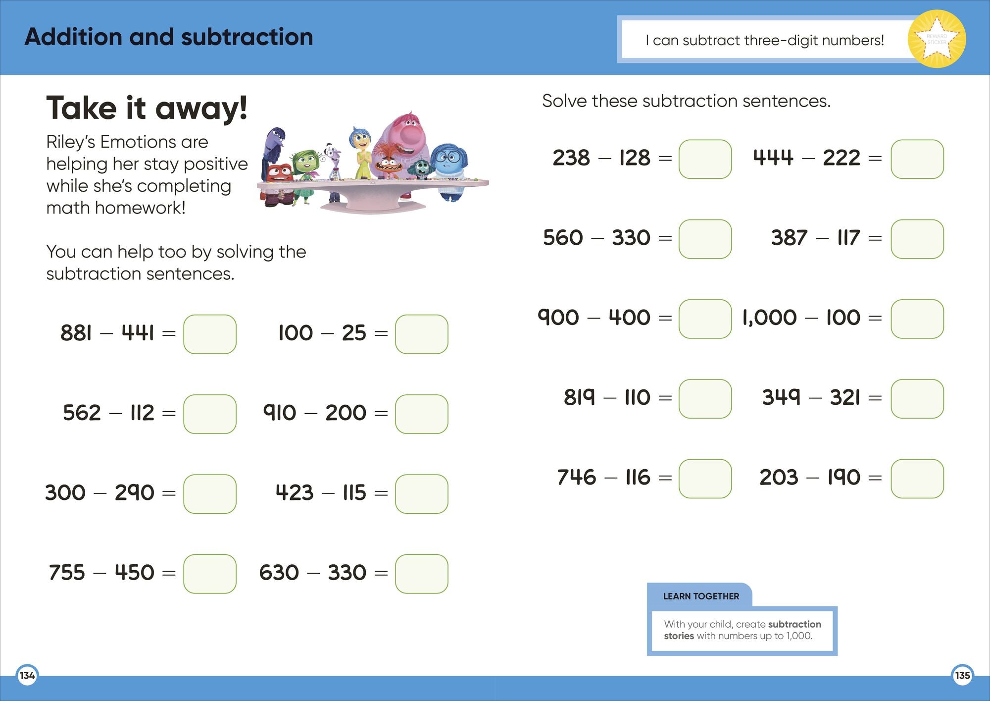 Disney Learning Big Workbook Grade 2: Math & English Workbook for Kids Aged 7-9, Curriculum-Based