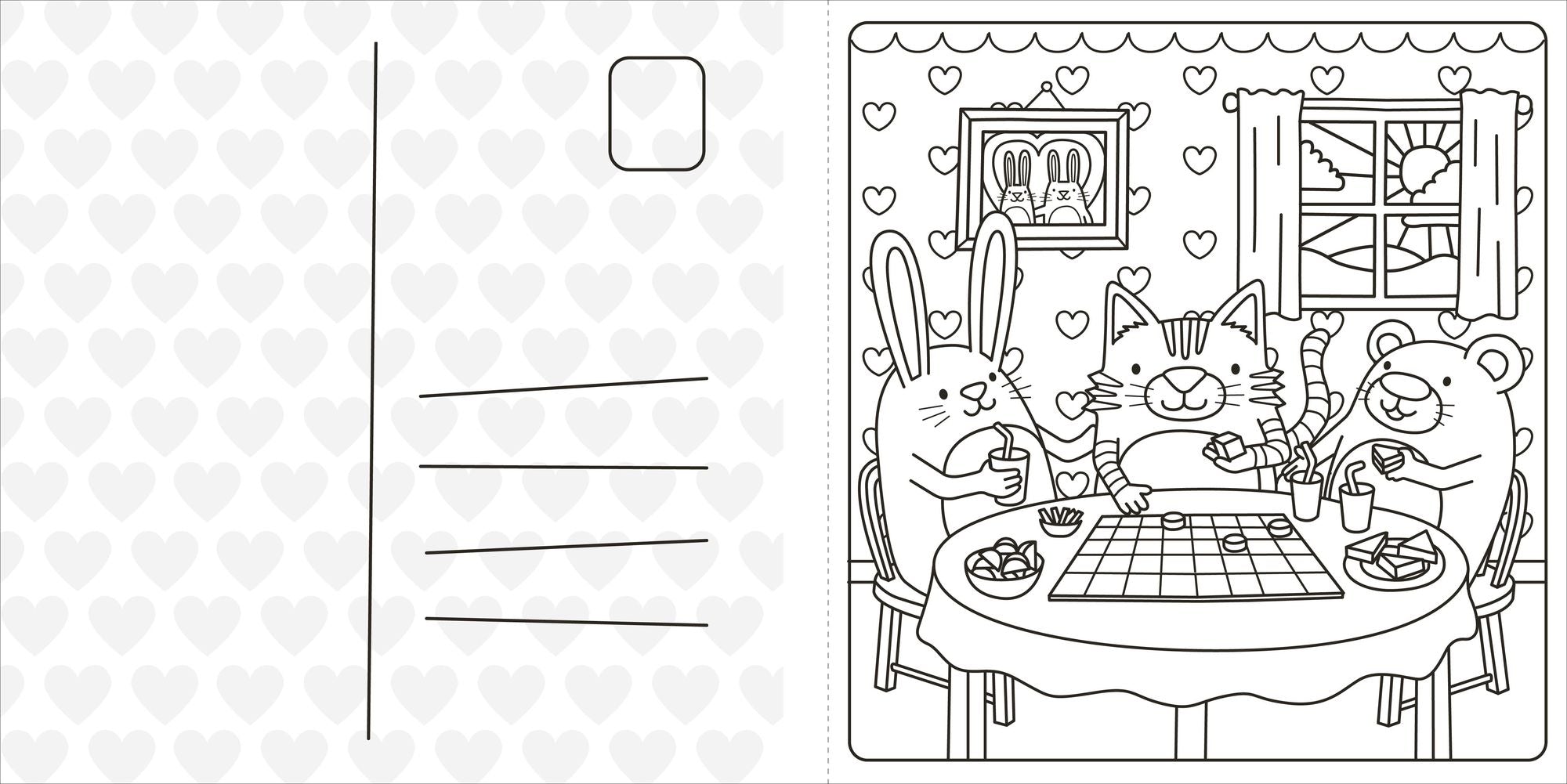 Super Cuties: A Cozy Coloring Book about Love: With Tear-Out Valentines to Share