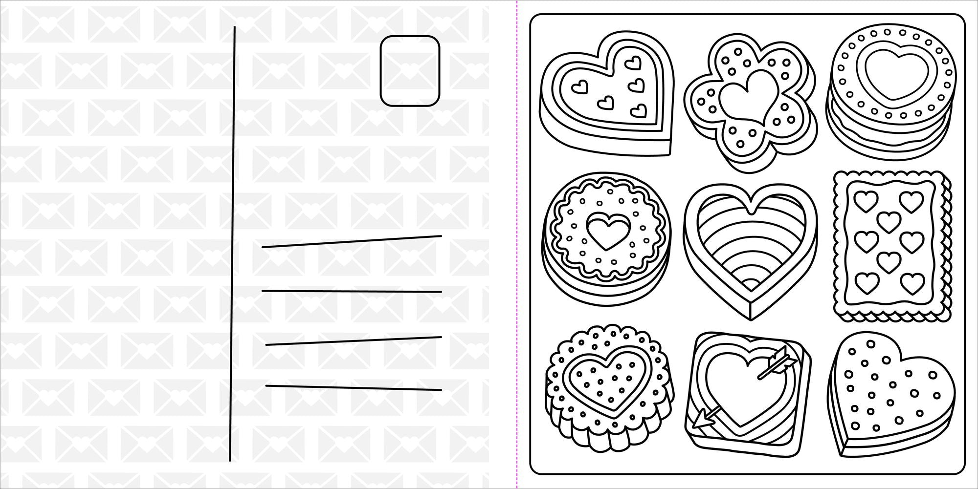 Super Cuties: A Cozy Coloring Book about Love: With Tear-Out Valentines to Share