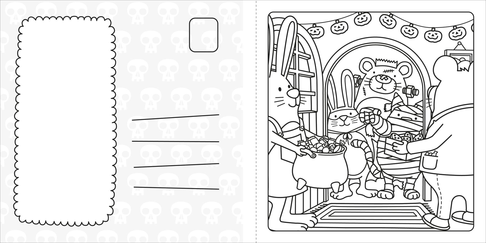 Super Cuties: A Cozy Halloween Coloring Book: 30 Cute and Spooky Illustrations For All Ages