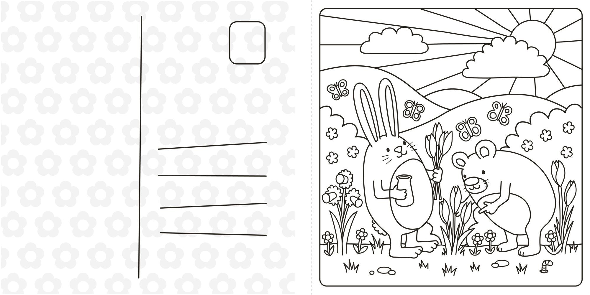 Super Cuties: A Cozy Springtime Coloring Book: With Tear-Out Pages to Share
