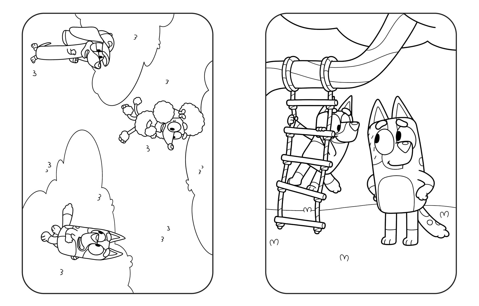 Bluey and Friends: Outdoor Fun: A Coloring Book