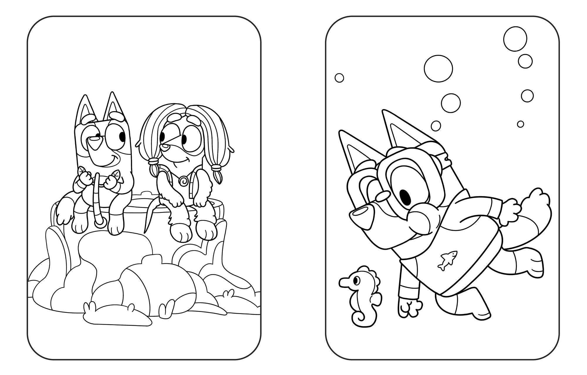 Bluey and Friends: Outdoor Fun: A Coloring Book