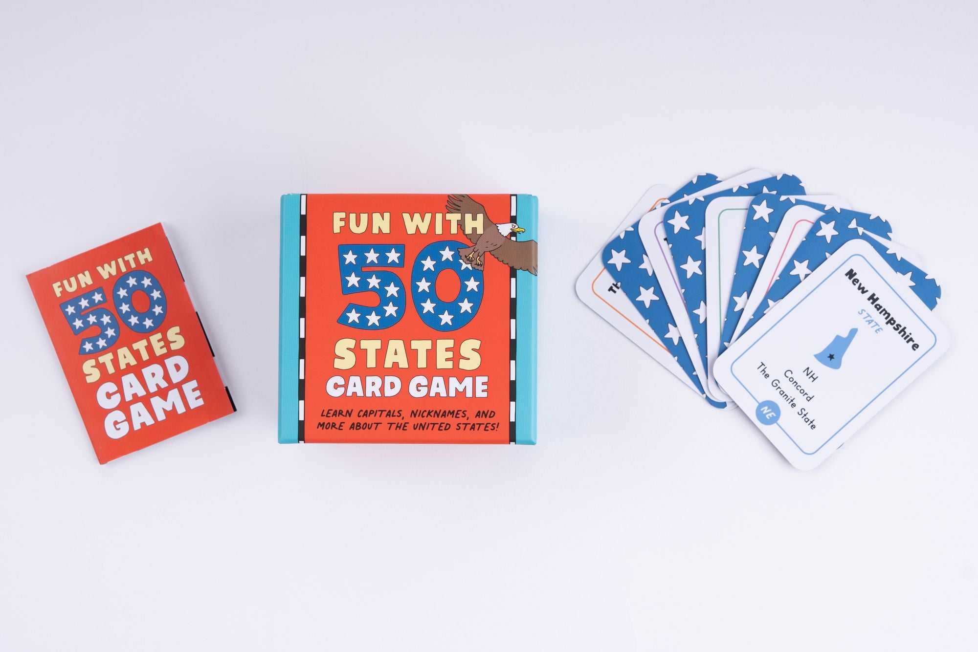 Fun with 50 States Card Game: Learn Capitals, Nicknames, and More about the United States!