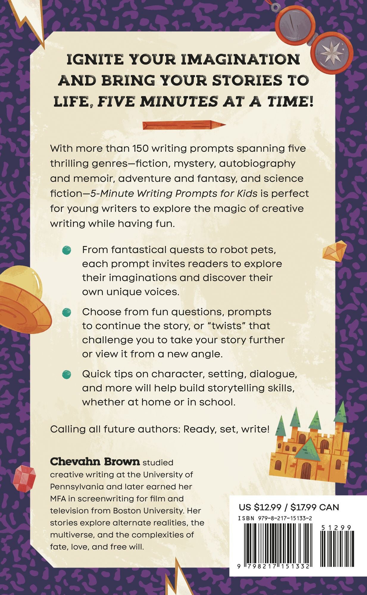5-Minute Writing Prompts for Kids: Fun Story Starters and Questions to Unleash Your Creativity