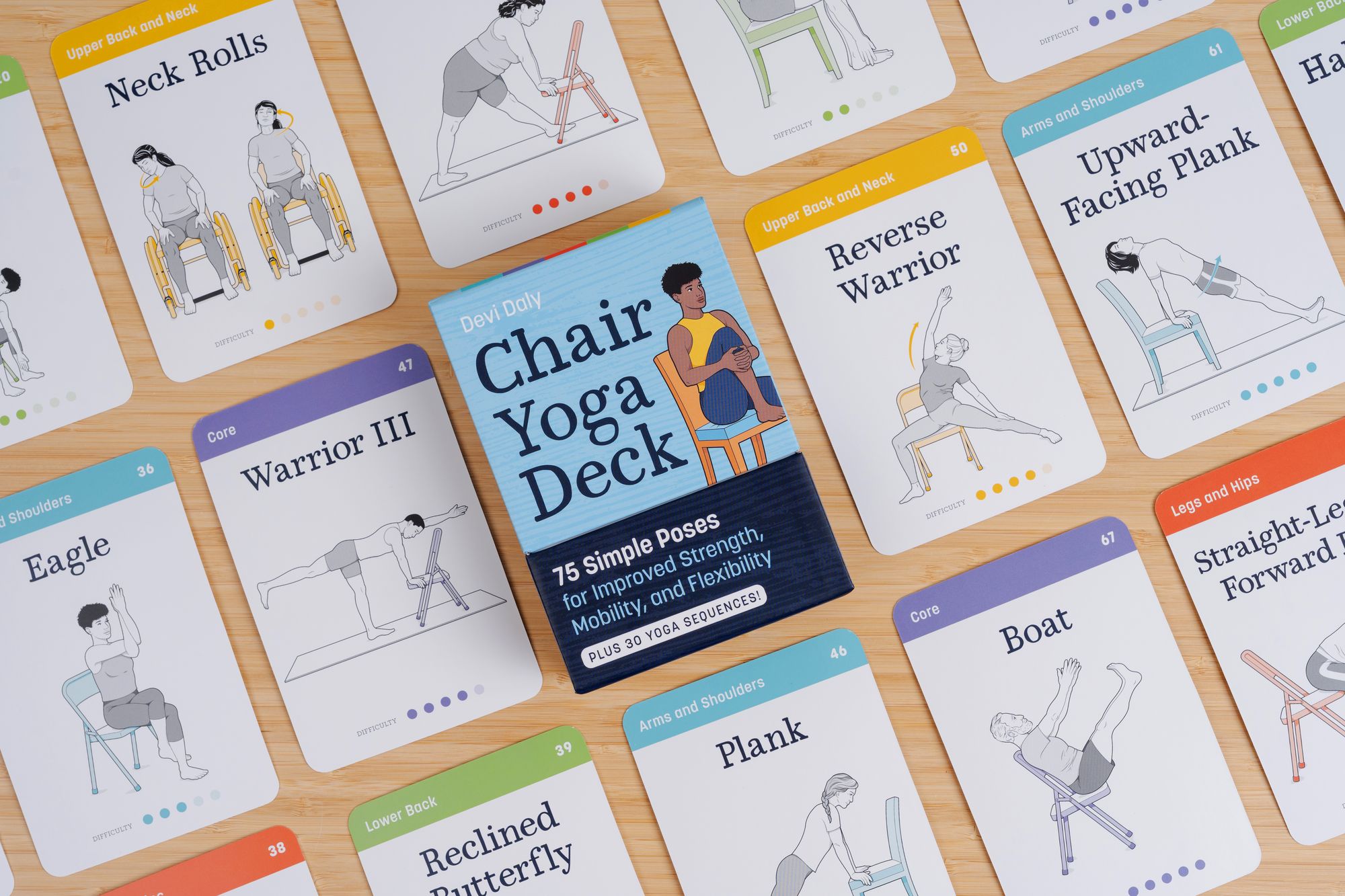 Chair Yoga Deck: 75 Simple Poses for Improved Strength, Mobility, and Flexibility
