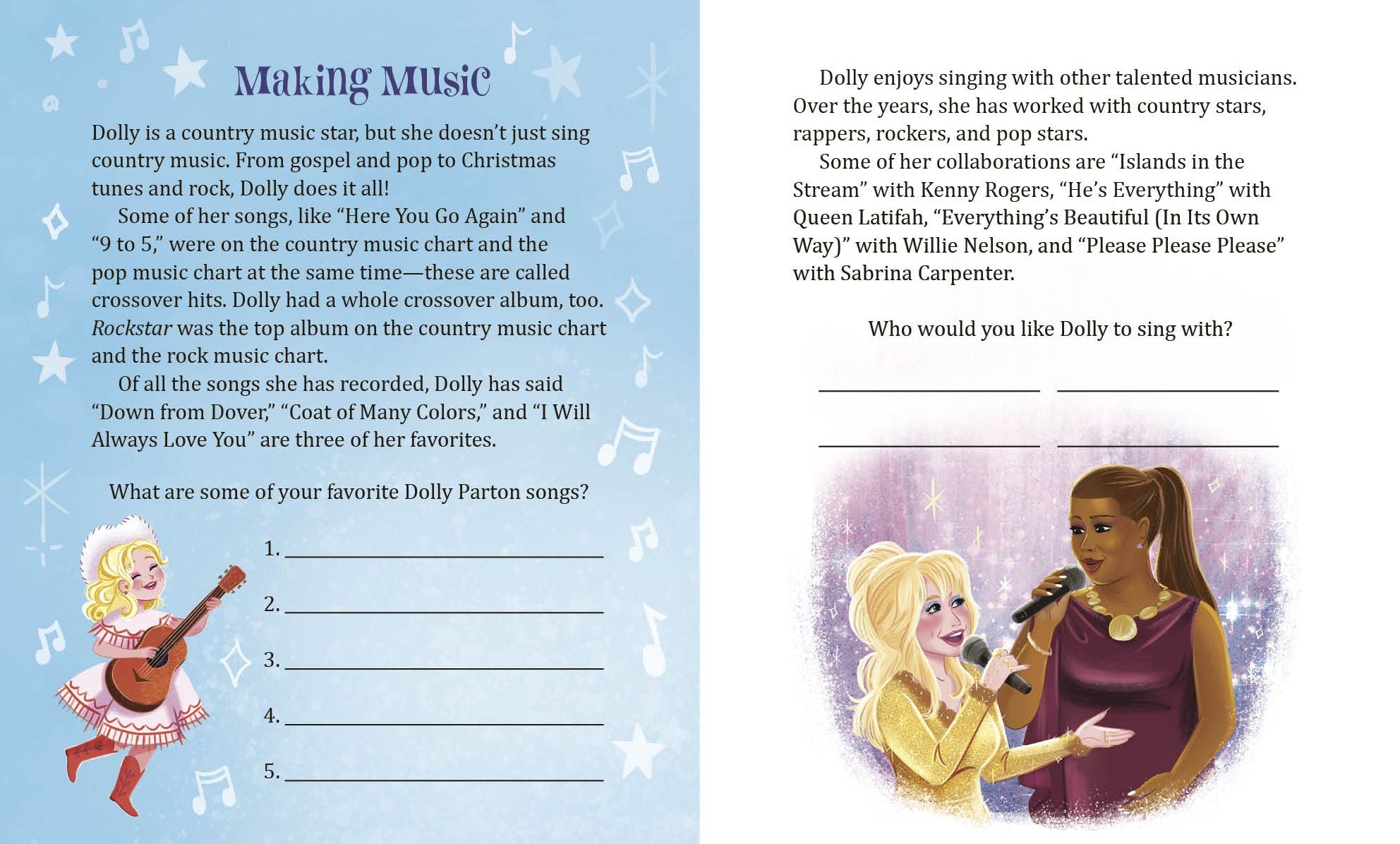 Dolly Parton Ultimate Fan Edition Little Golden Book Biography: 22 Bonus Pages! Stickers!