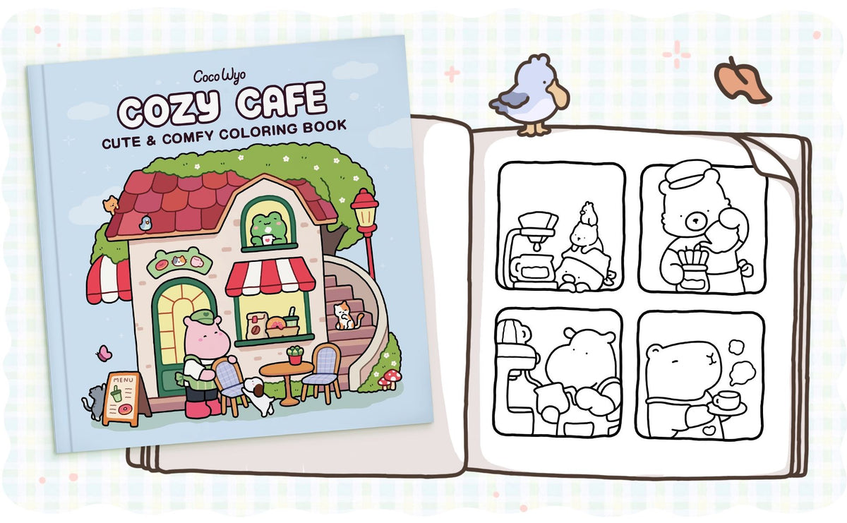 Cozy Cafe: Coloring Book for Adults and Kids