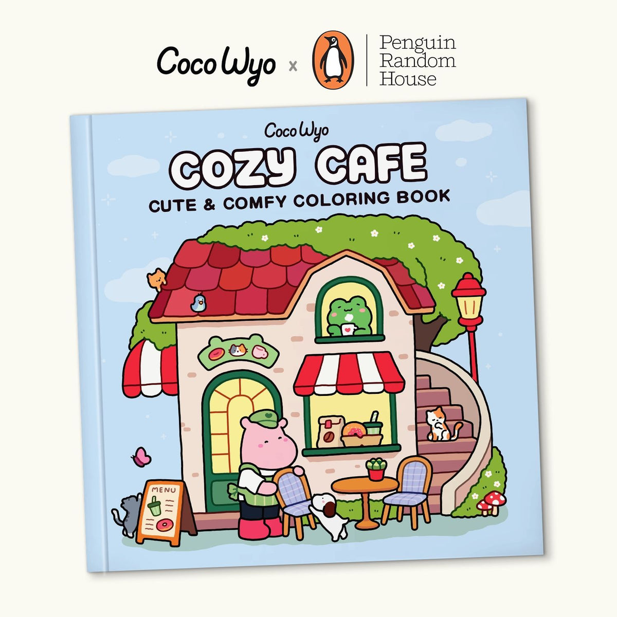 Cozy Cafe: Coloring Book for Adults and Kids
