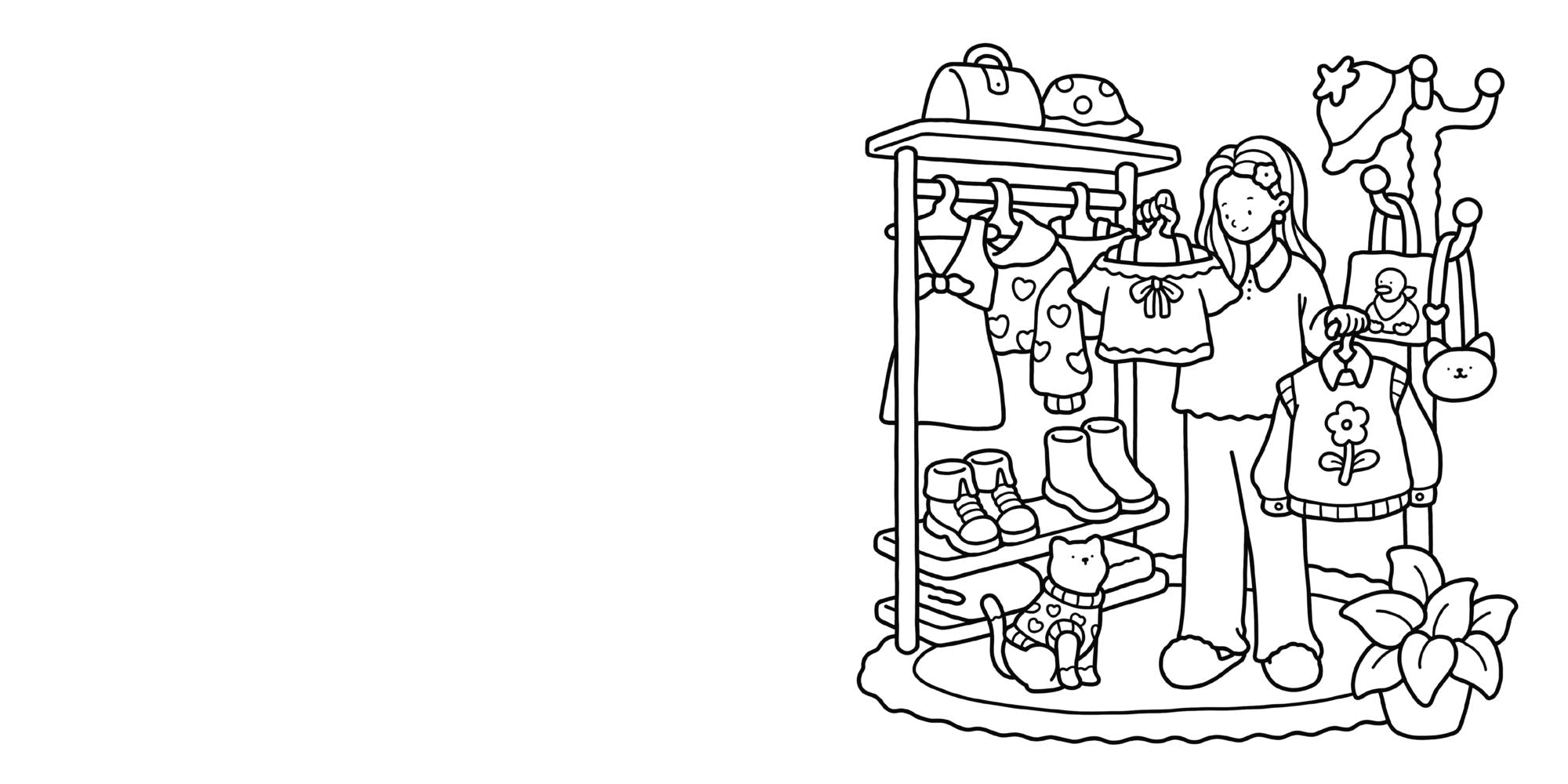 Girl Moments: Coloring Book for Adults and Kids