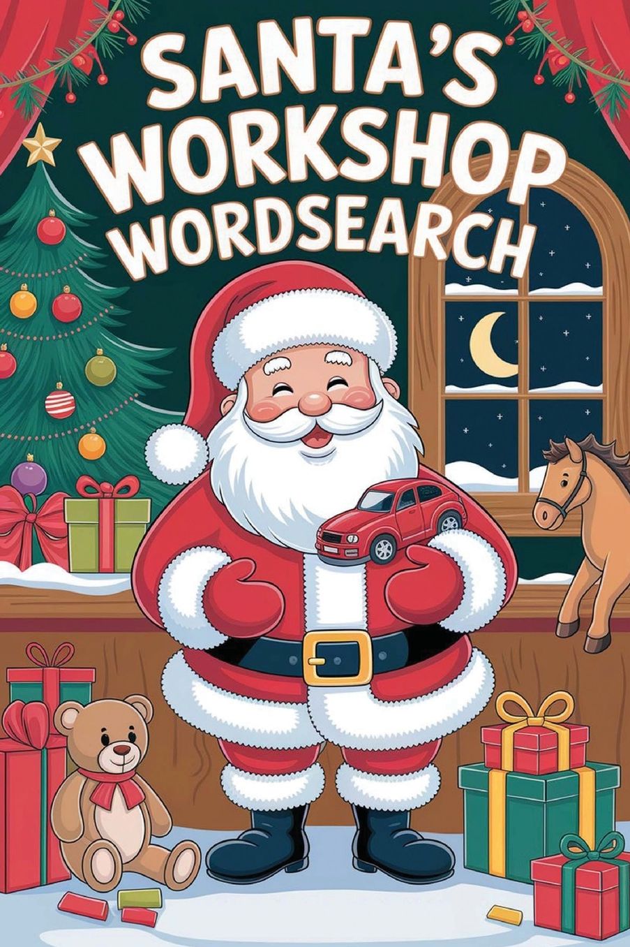 Santa's Workshop Wordsearch: Large Print Christmas Wordsearch Puzzles for Kids, Teens, Adults & Seniors
