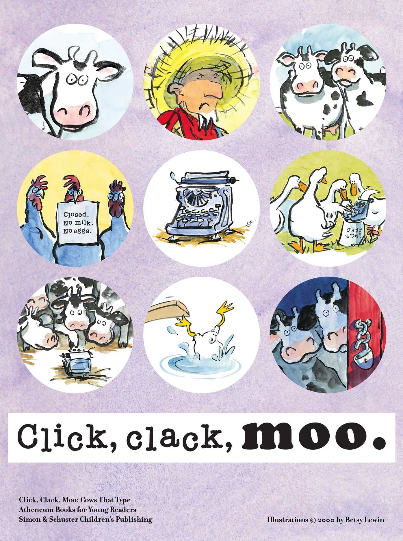 Click, Clack, Moo (25th Anniversary Edition): Cows That Type (Caldecott Honor Book)