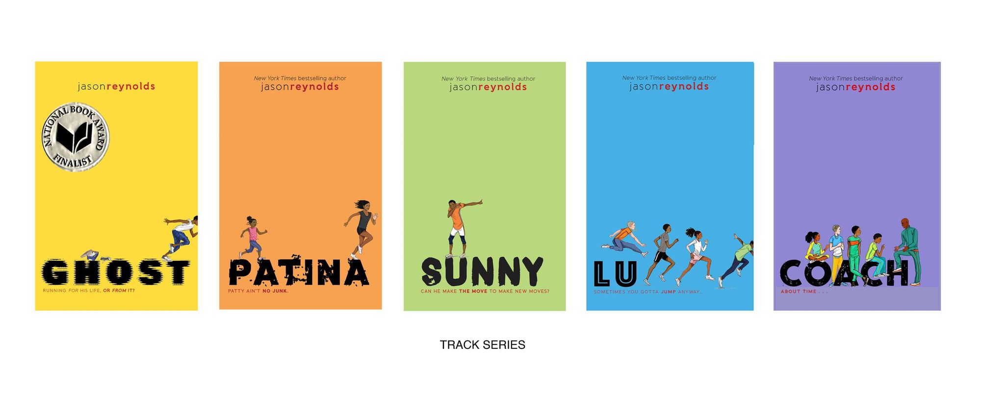 Jason Reynolds's The Complete Track Series (Boxed Set): Ghost; Patina; Sunny; Lu; Coach