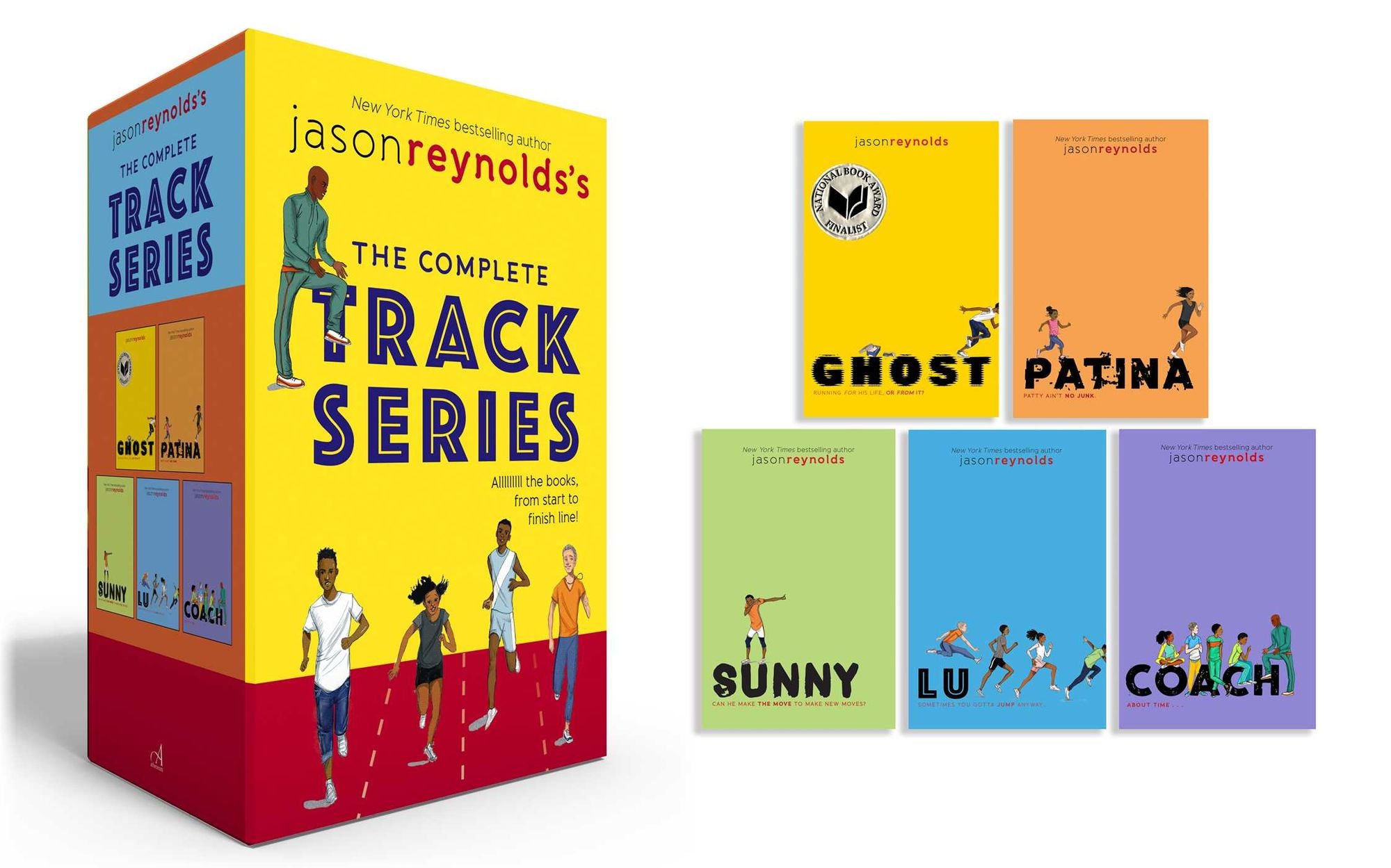 Jason Reynolds's The Complete Track Series (Boxed Set): Ghost; Patina; Sunny; Lu; Coach