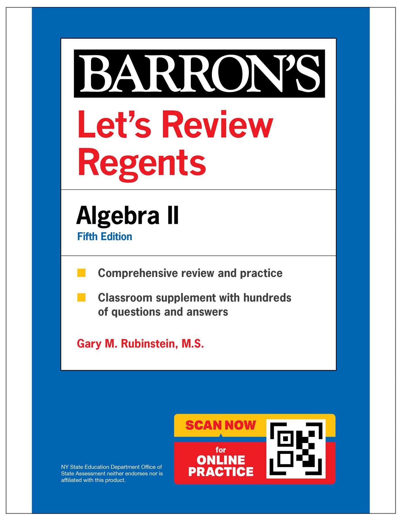 Let's Review Regents: Algebra II, Fifth Edition (Barron's New York Regents)
