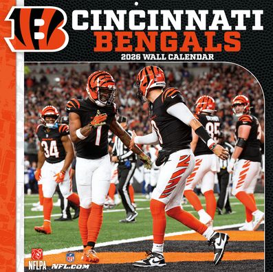 2026 12x12 Team Wall Calendar Cincinnati Bengals