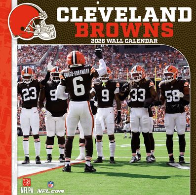 2026 12x12 Team Wall Calendar Cleveland Browns