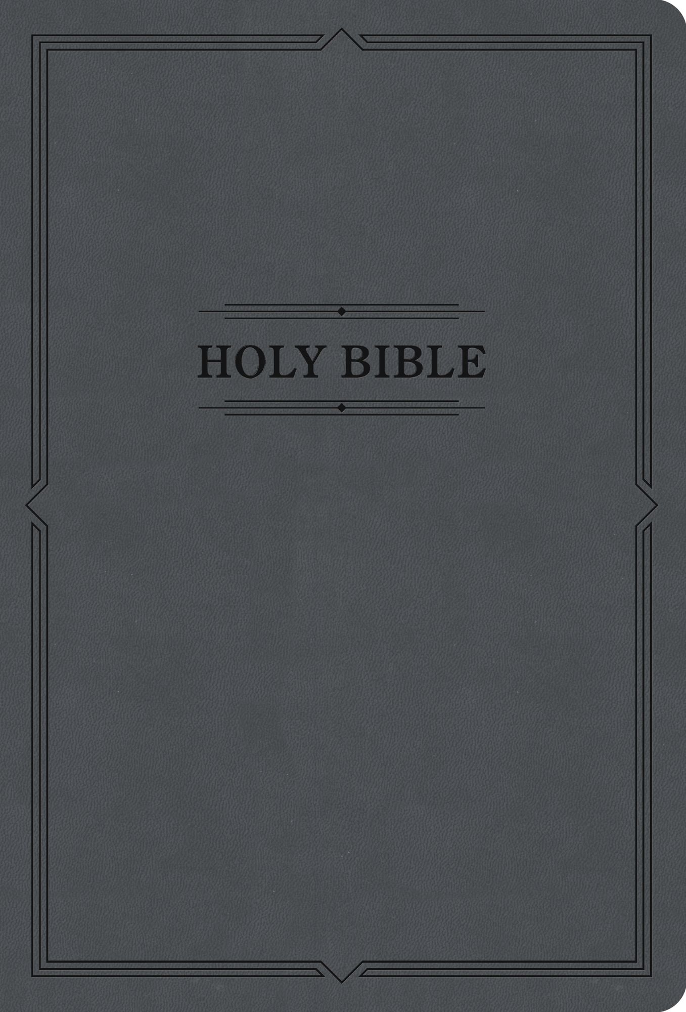 KJV Large Print Thinline Bible, Value Edition, Charcoal LeatherTouch