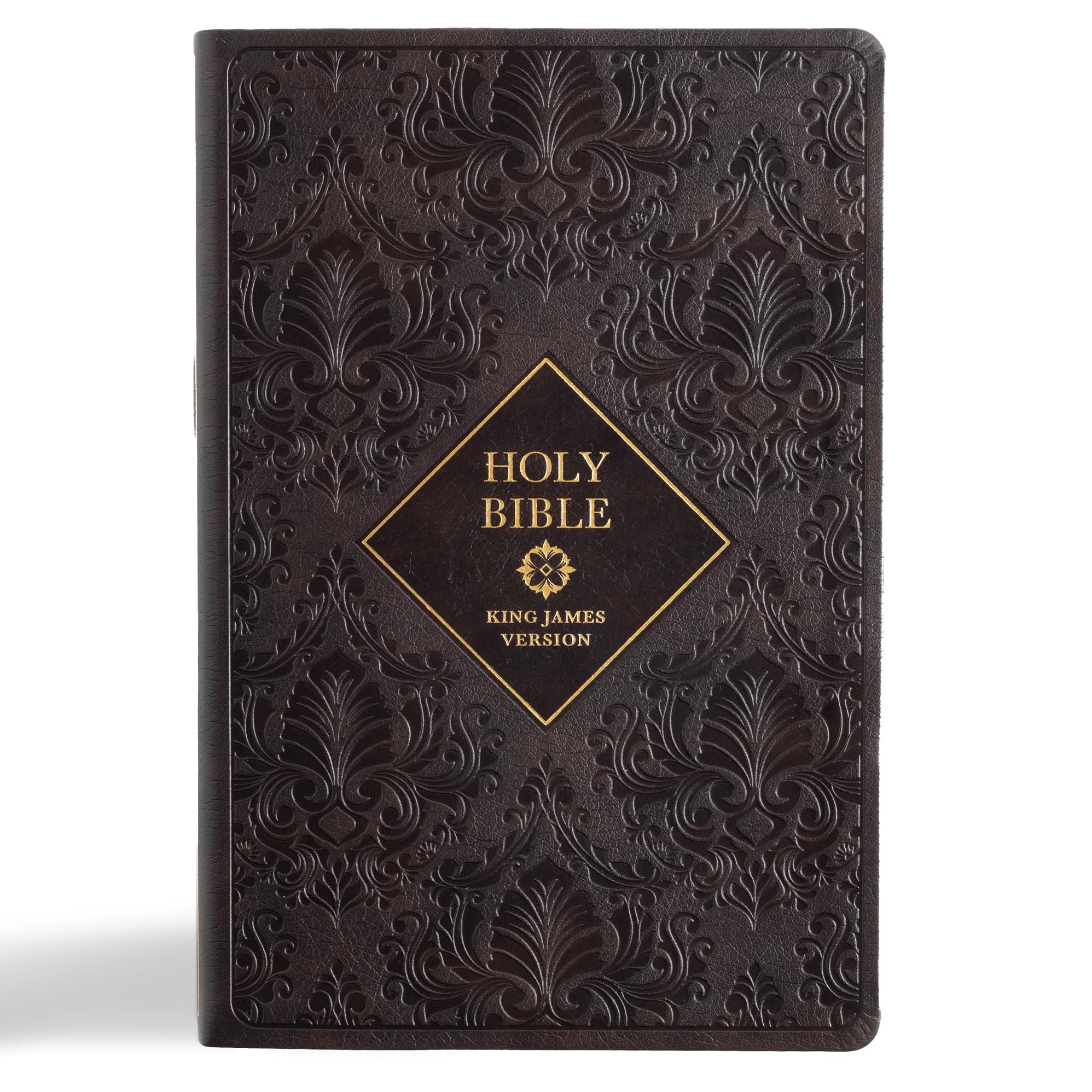 KJV Holy Bible, Giant Print with Cross-References, Dark Brown LeatherTouch, Indexed