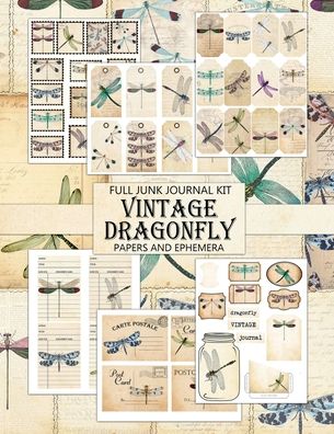 Vintage Dragonflies: Junk Journal Kit