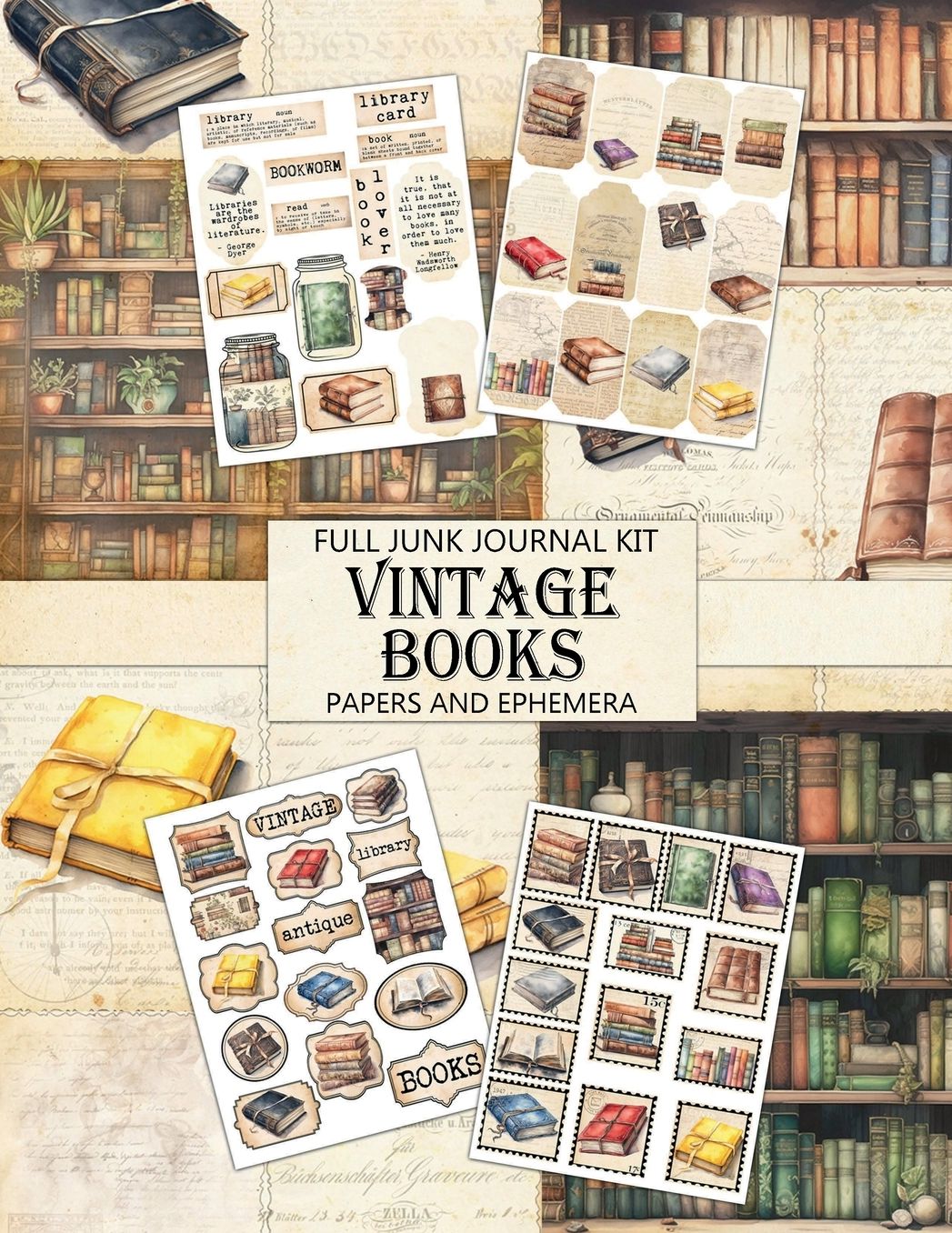 Vintage Books: Junk Journal Kit