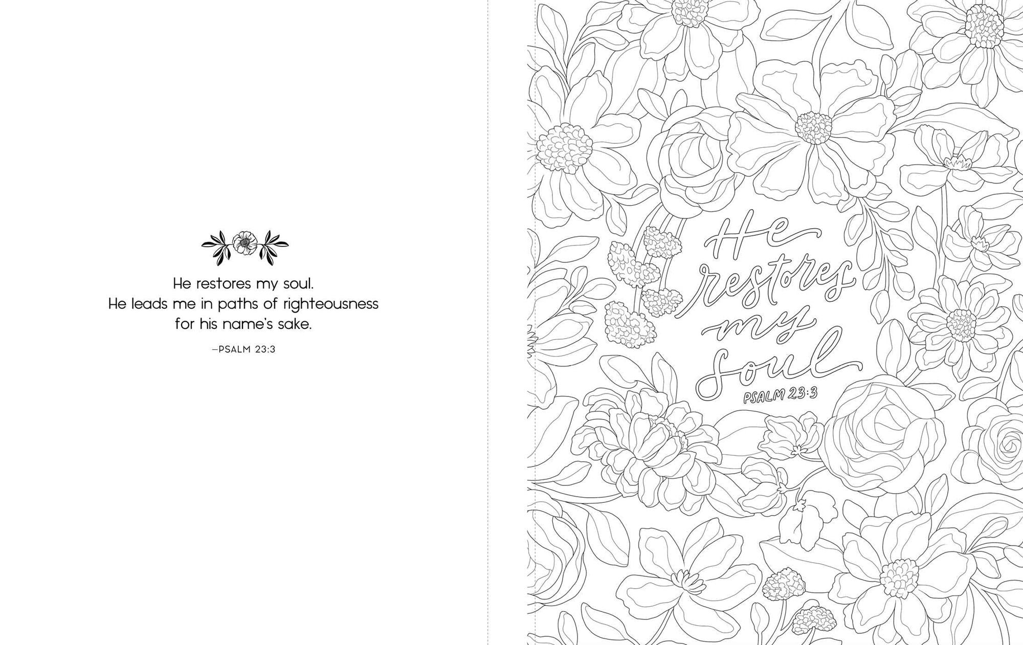 Scriptures and Florals: Life In Full Bloom: Coloring Book