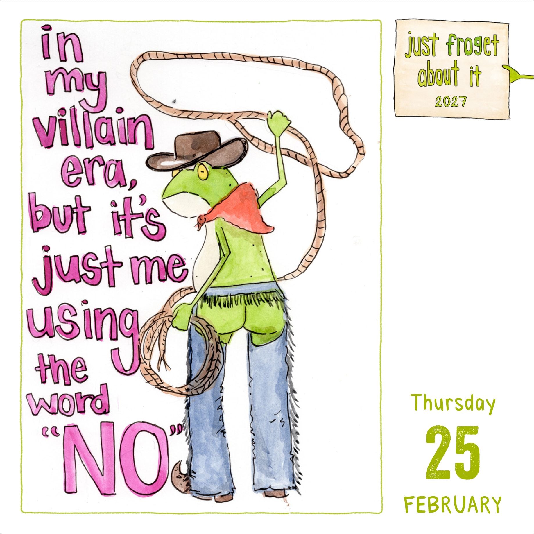 2027 Just Froget About It Comics Day-to-Day Calendar