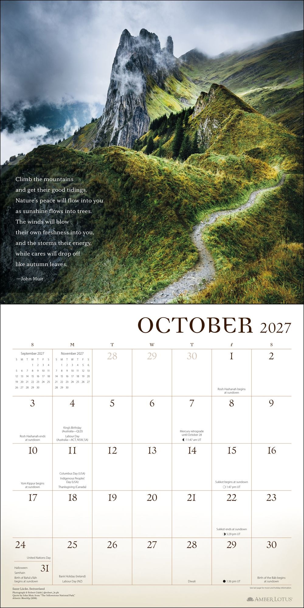 2027 Wanderlust Wall Calendar