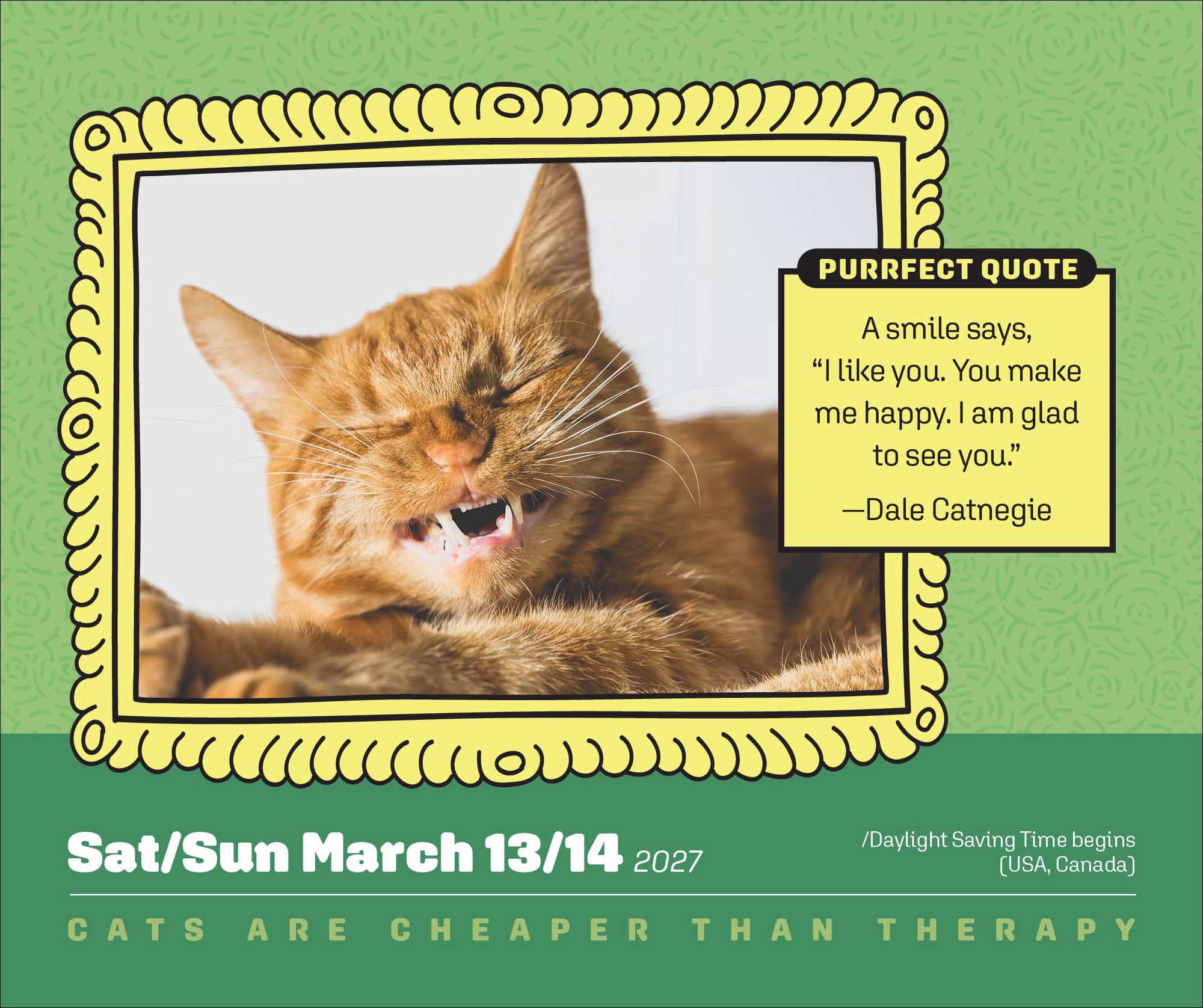 2027 Cats Are Cheaper Than Therapy Day-to-Day Calendar