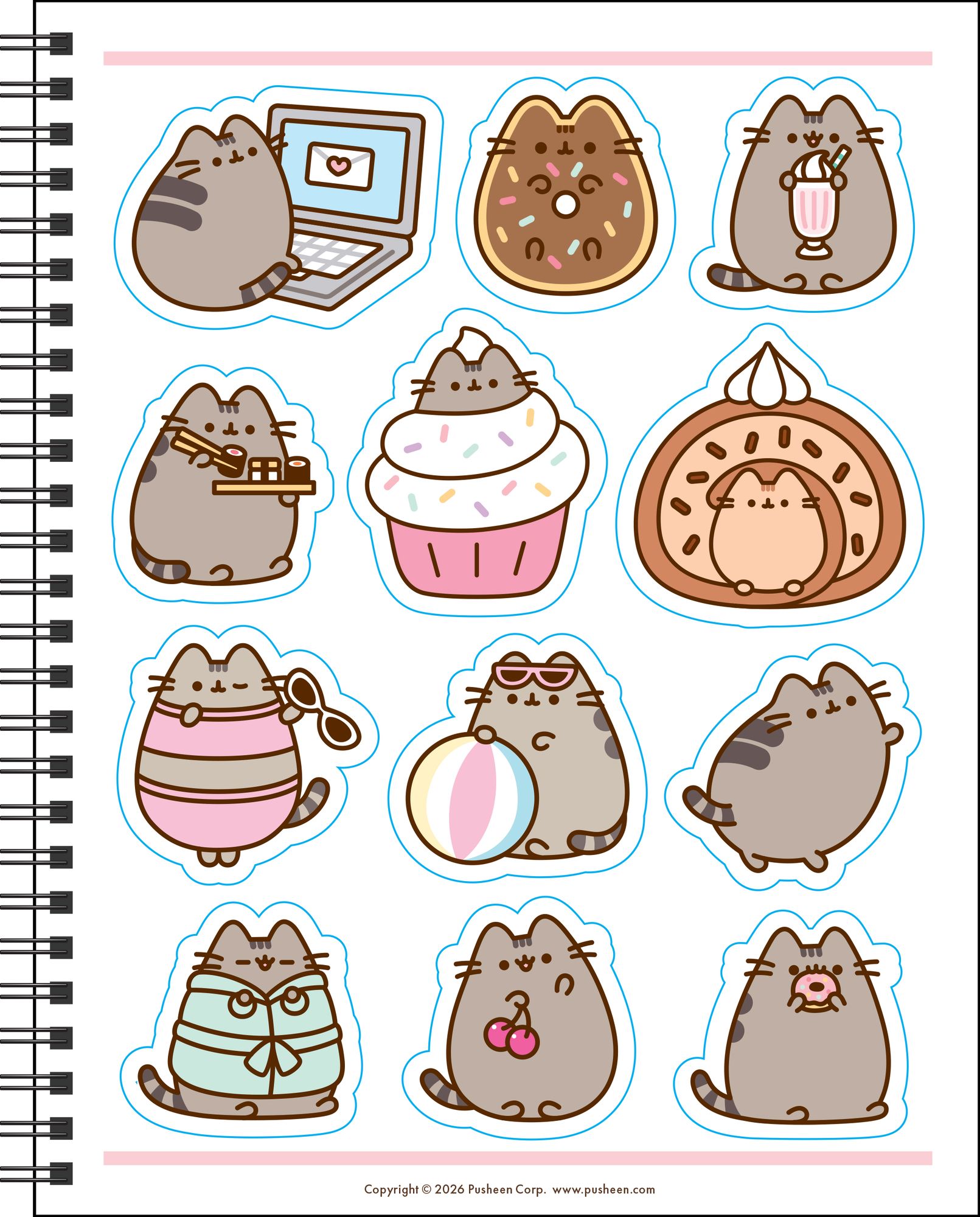 2026-2027 Pusheen 16-Month Monthly/Weekly Planner