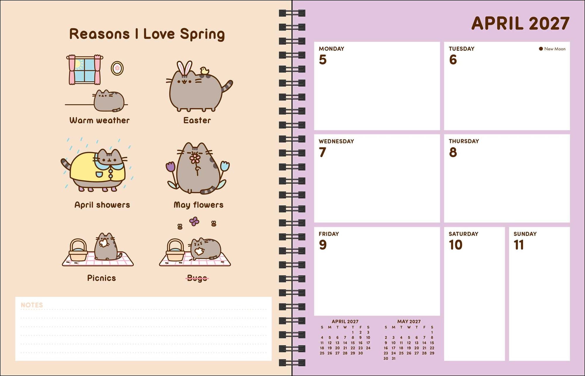 2026-2027 Pusheen 16-Month Monthly/Weekly Planner