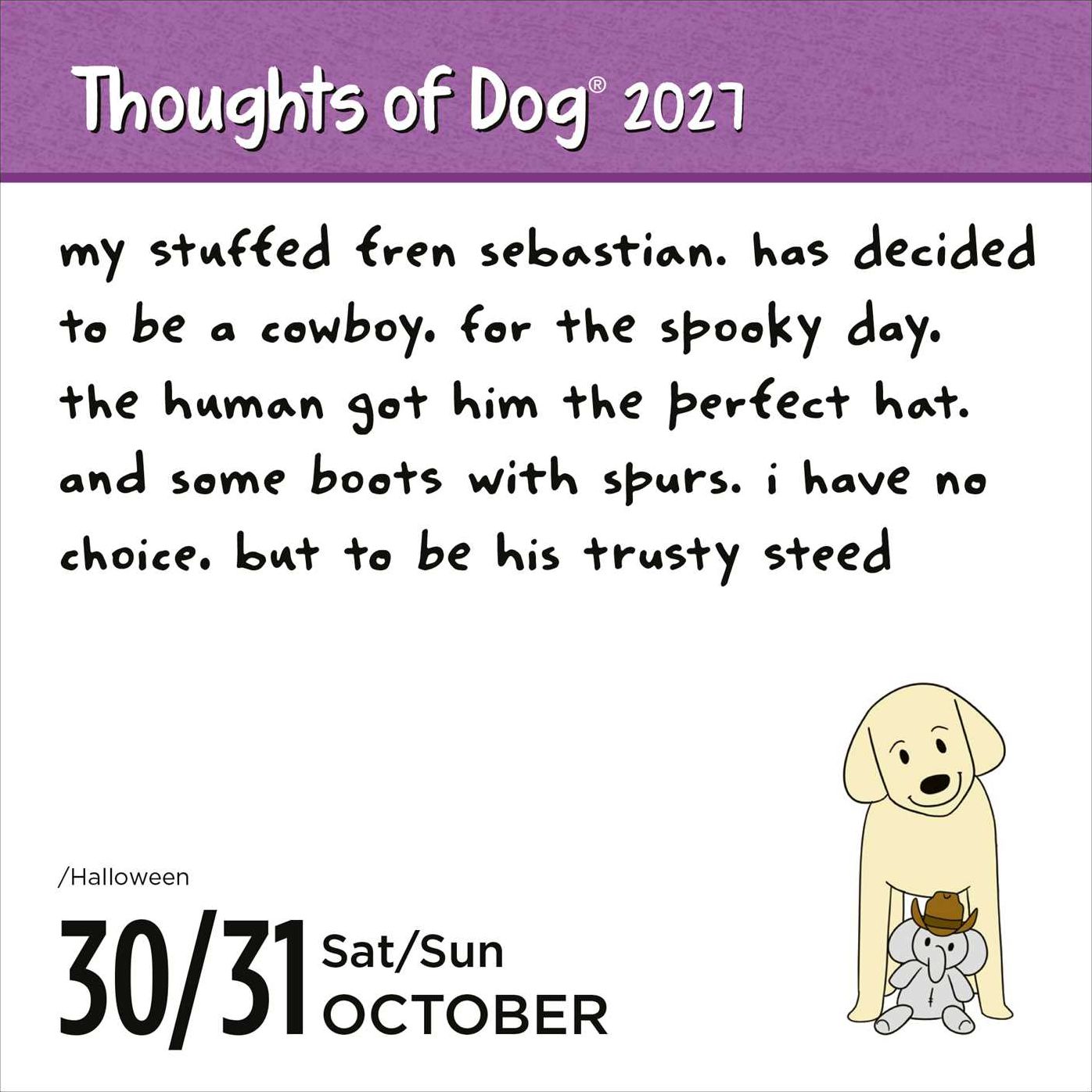 2027 Thoughts of Dog Day-to-Day Calendar