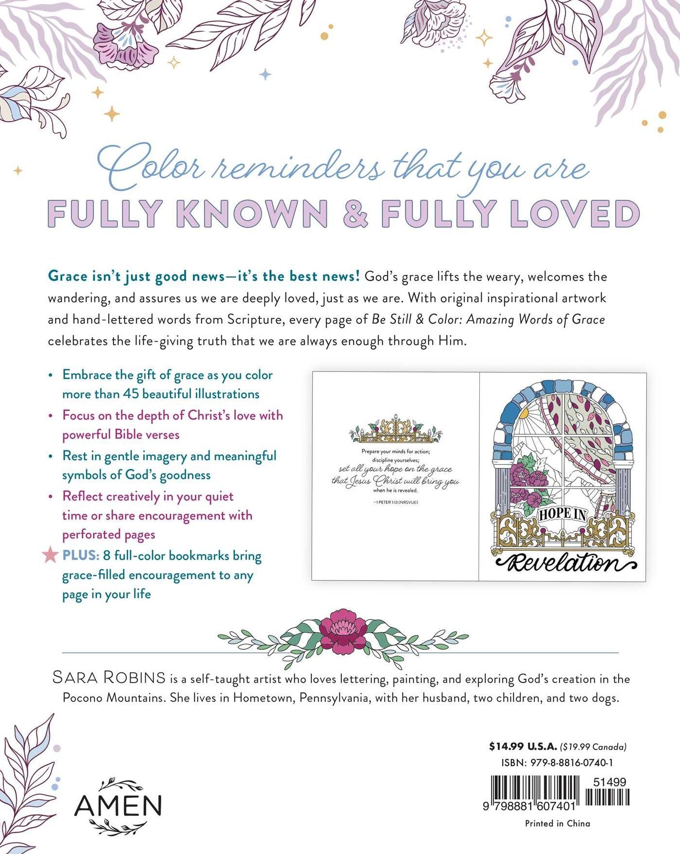 Be Still & Color Amazing Words of Grace