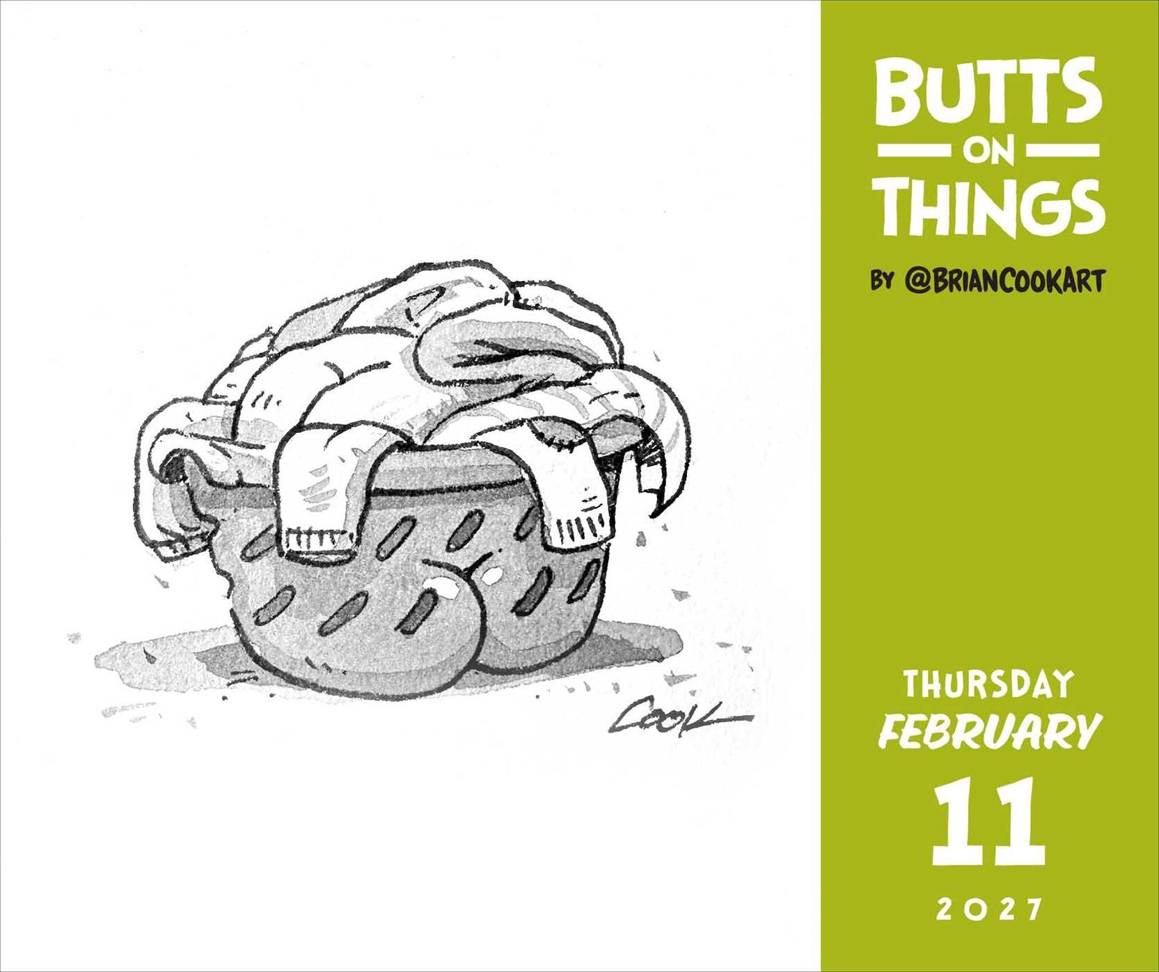 2027 Butts on Things Day-to-Day Calendar