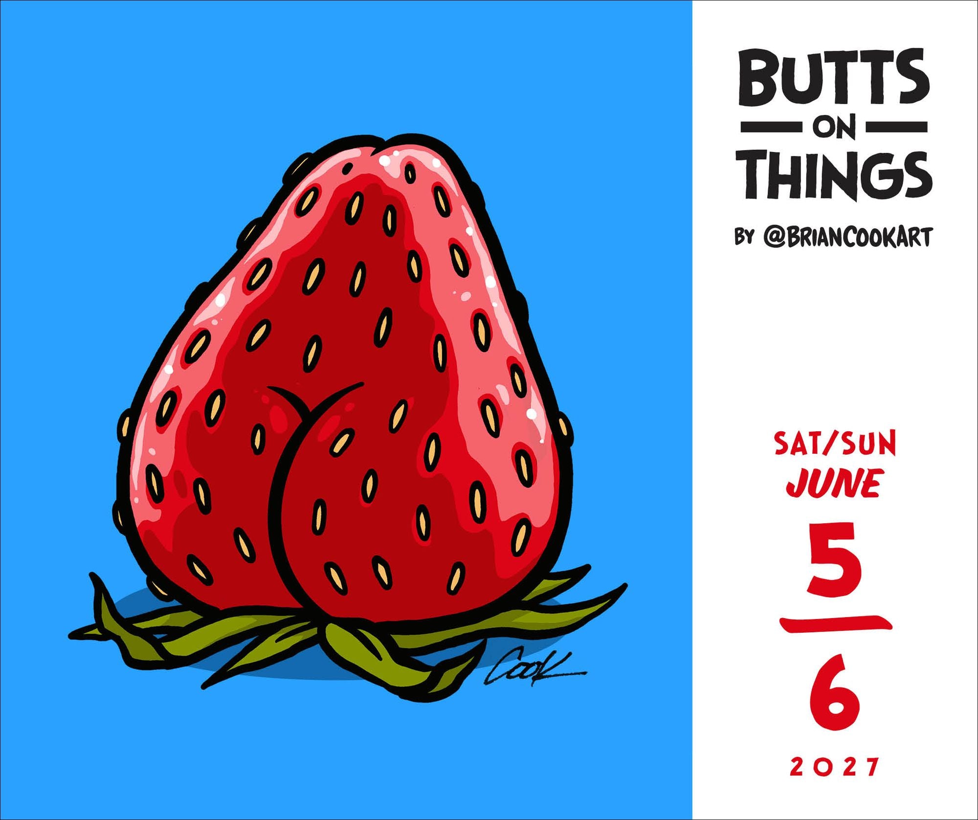 2027 Butts on Things Day-to-Day Calendar