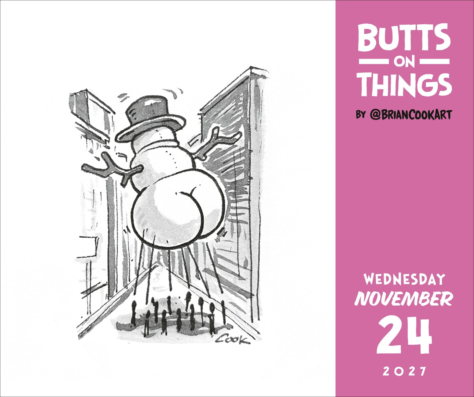 2027 Butts on Things Day-to-Day Calendar