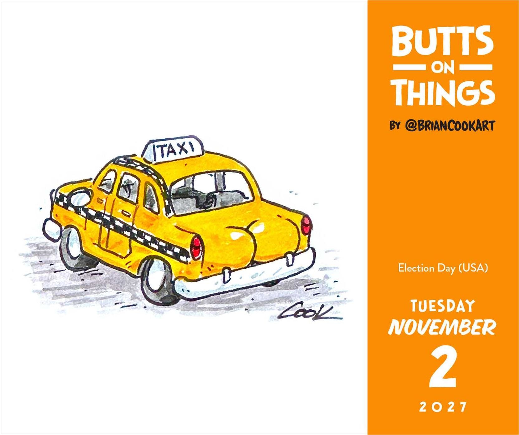 2027 Butts on Things Day-to-Day Calendar