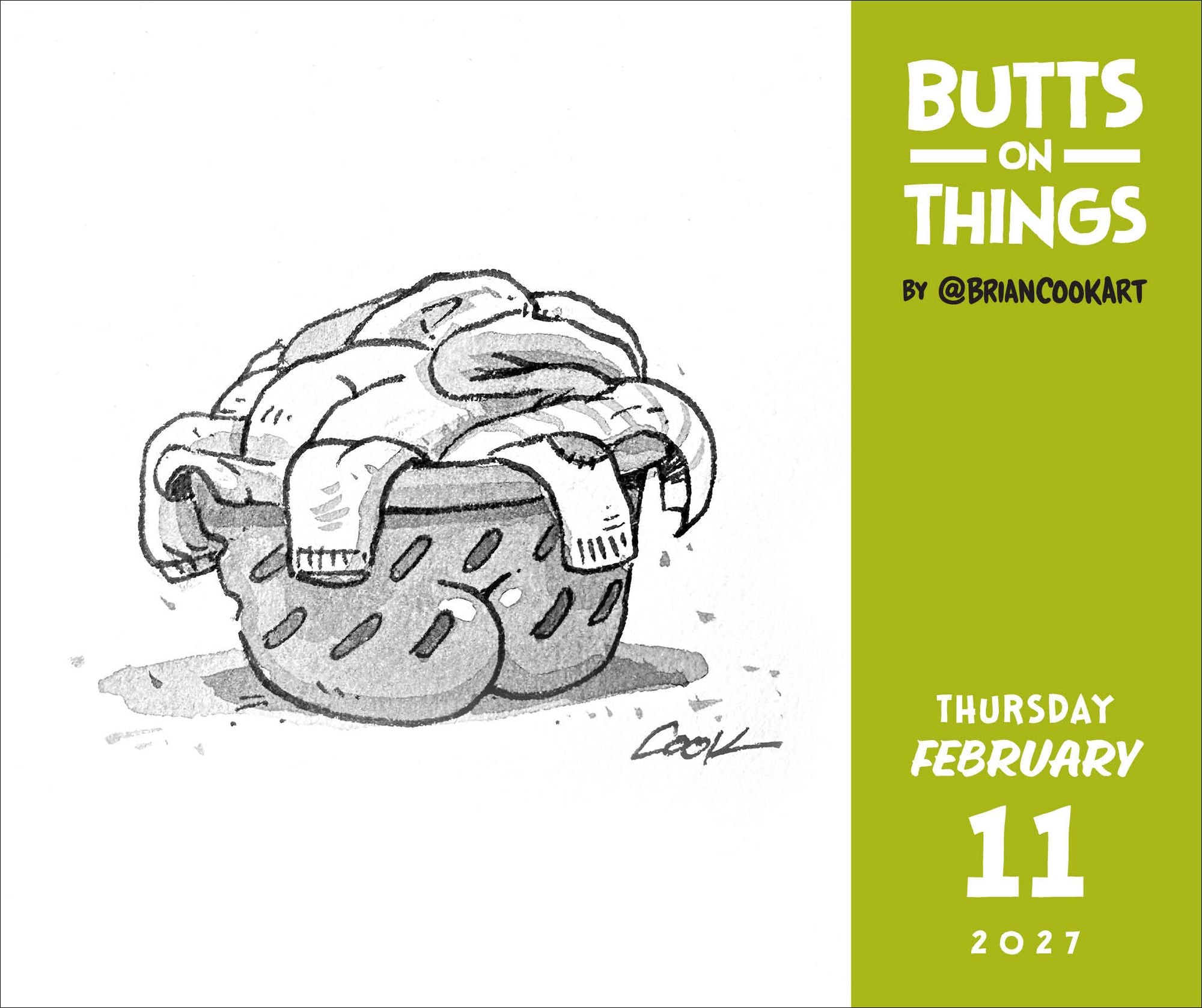 2027 Butts on Things Day-to-Day Calendar