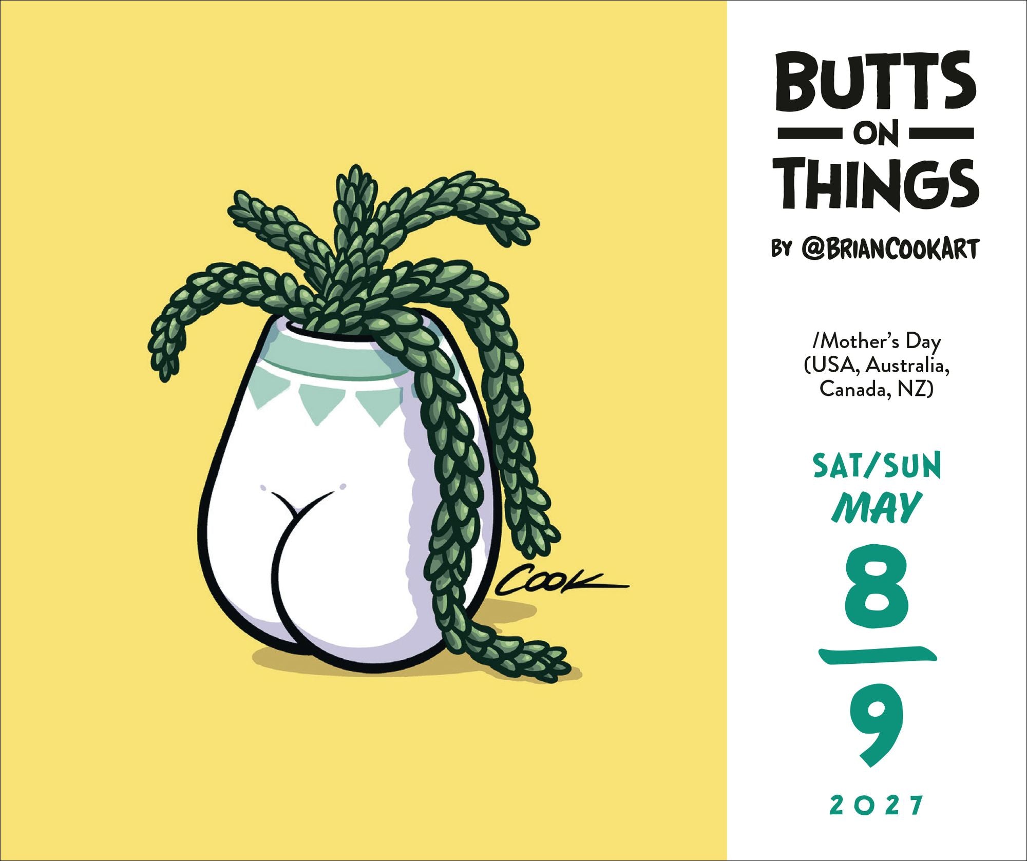 2027 Butts on Things Day-to-Day Calendar