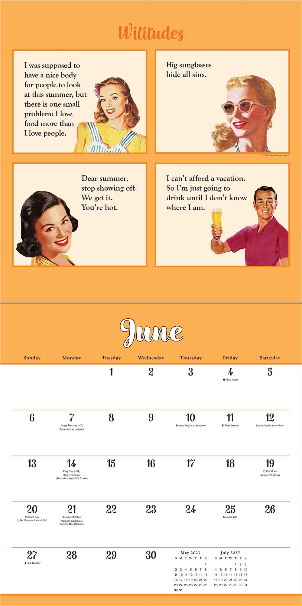 2027 Wititudes Wall Calendar