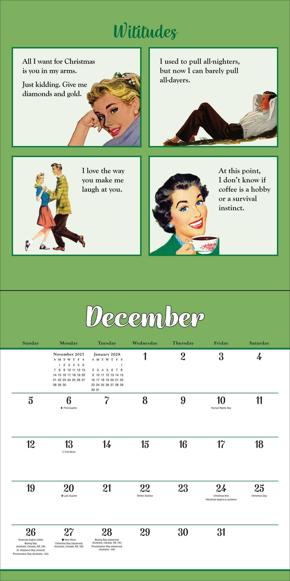 2027 Wititudes Wall Calendar