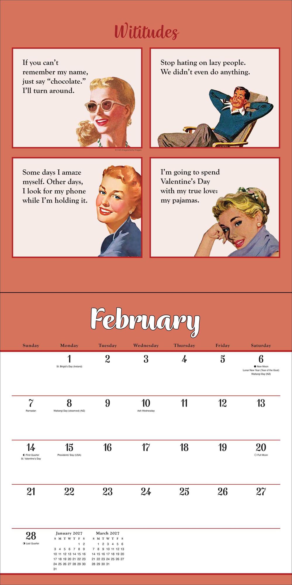 2027 Wititudes Wall Calendar