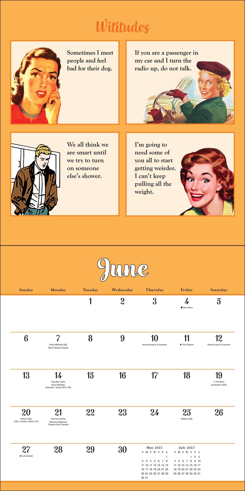 2027 Wititudes Wall Calendar