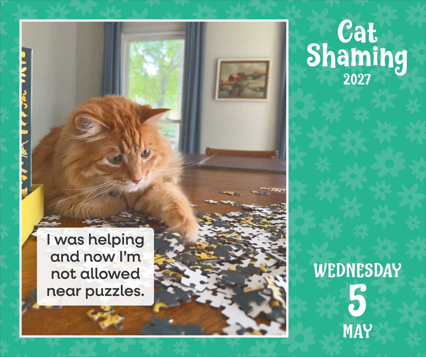 2027 Cat Shaming Day-to-Day Calendar